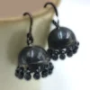 silver hanging jhumka earrings