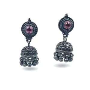 Silver Jhumka earrings