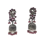 silver earrings jhumka