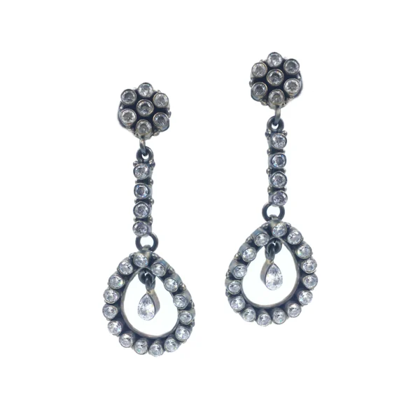 CZ long earrings