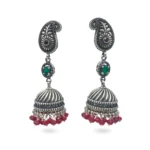 silver earrings jhumka