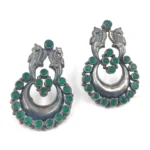 emerald Silver Earring