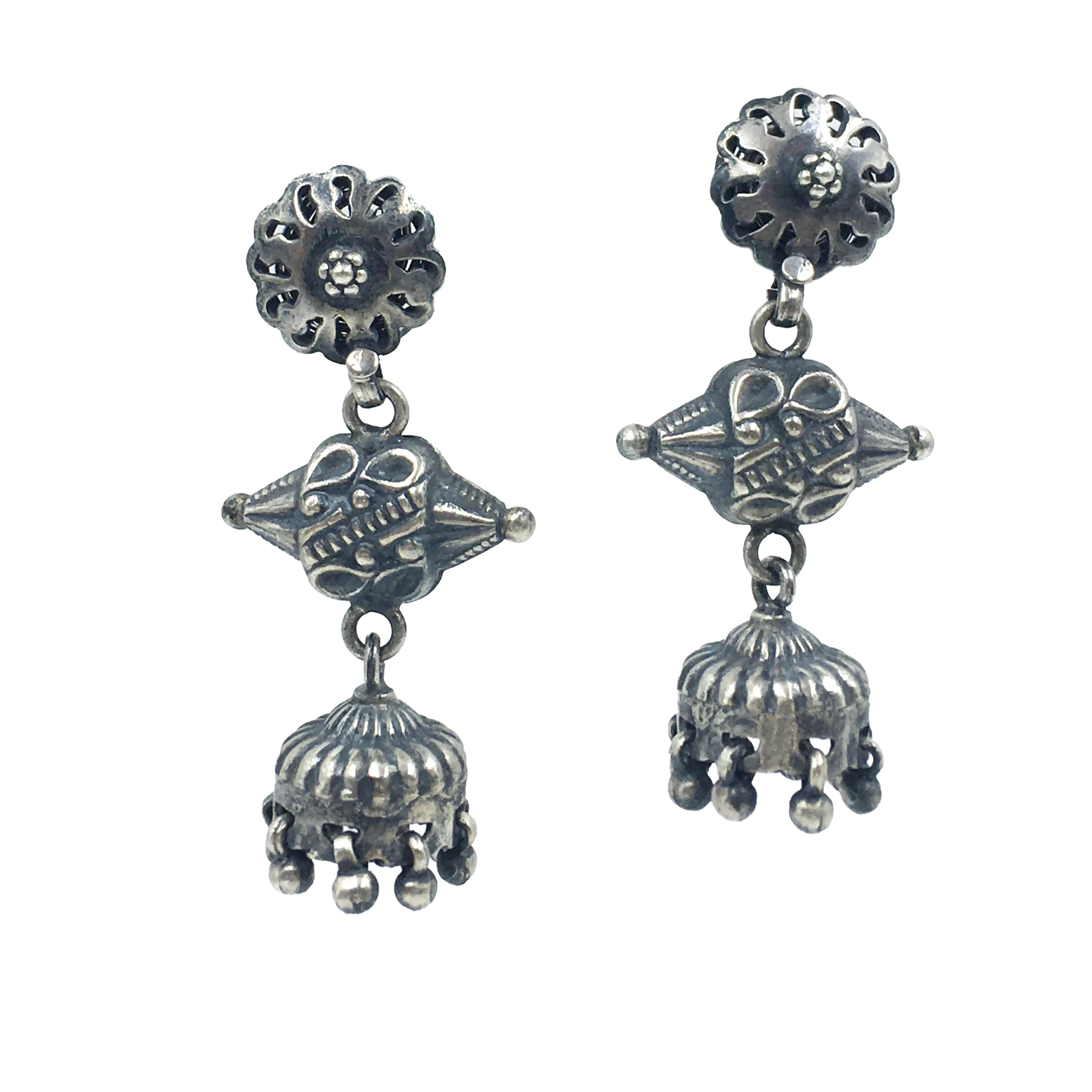 Silver Jhumka